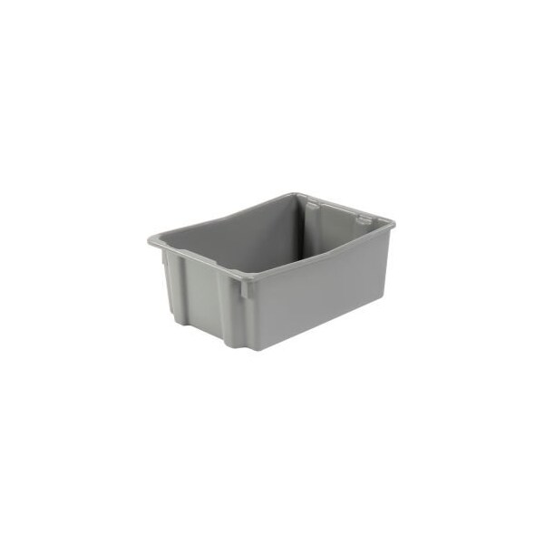 Lewisbins Storage Container, 26 in L x 18-3/4 in W x 10 in H, Gray, Polyethylene, 5 PK SN2618-10GY - main